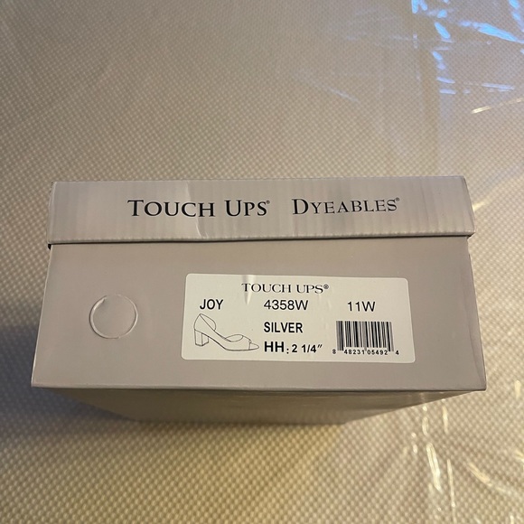 Benjamin Walk Womens Joy Silver Glitter Open Toe Slip On Pumps Shoes NWT - Picture 9 of 9